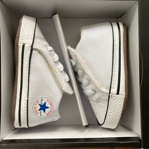 New in box! White Converse for Baby!